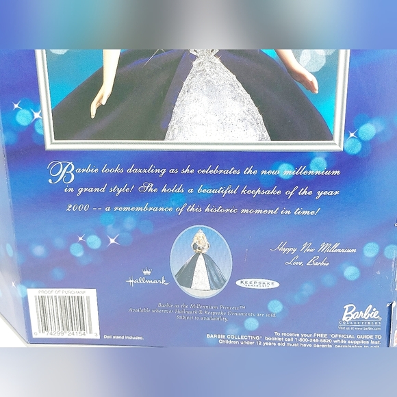 Vintage Y2K Millennial Princess Barbie With Hallmark Collectible Ornament In box - Picture 7 of 11
